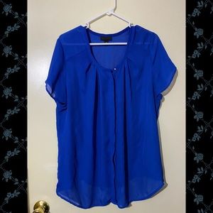 Sheer Blue Worthington Blouse